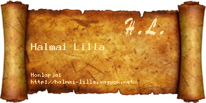 Halmai Lilla névjegykártya